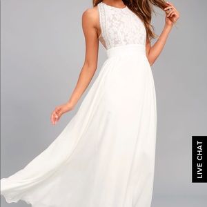 Forever and Always White Lace Maxi Dress (NEW)